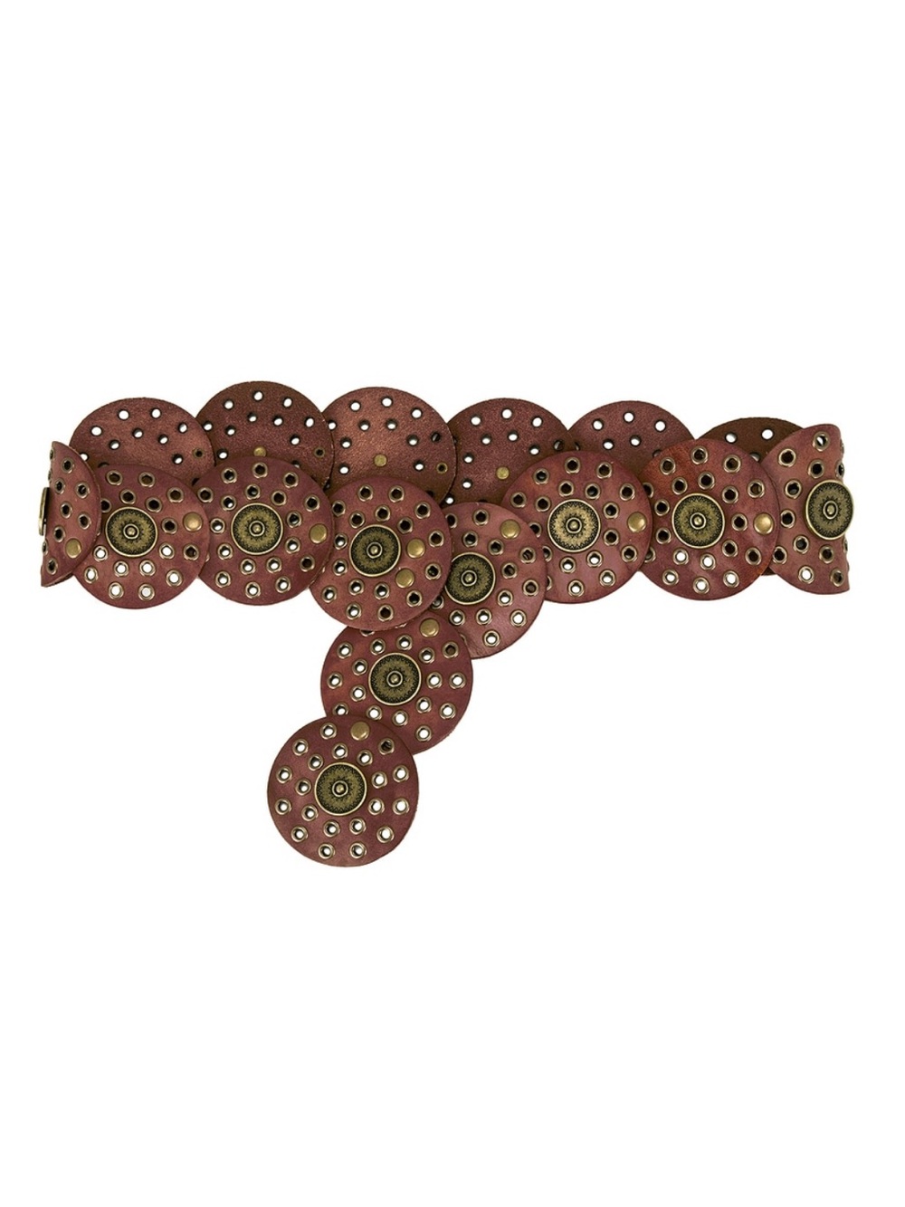 Tularosa Rhapsody Disc Belt in Brown Leather Circle Boho Revolve Belt M/L NEW